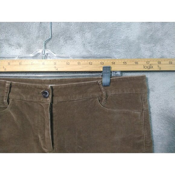 J Jill Pants Womens 8 Brown Corduroy Slim Straight Leg Mid Rise Stretch - Picture 3 of 10